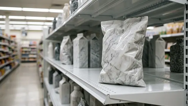 AMO transforma supermercado em galeria de arte — itens de consumo agora são feitos de pedra