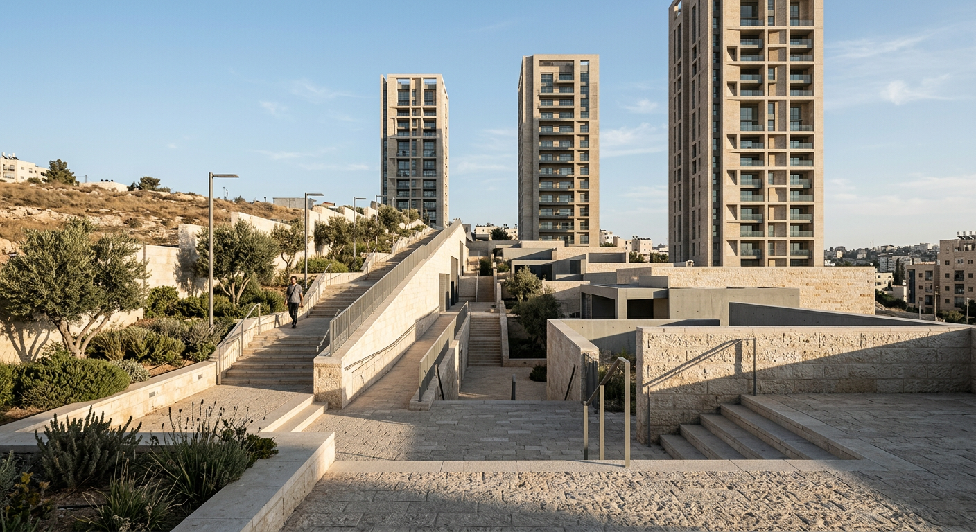 DLF Architecture integra novo complexo ao corredor histórico de Jerusalém