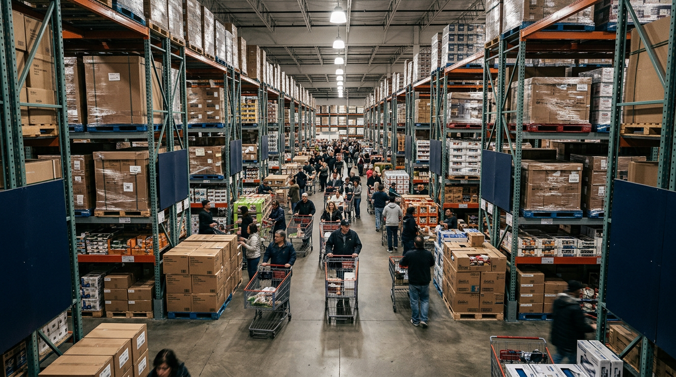 Costco enfrenta superlotação recorde — o que 18% a mais de tráfego revelam sobre o consumo