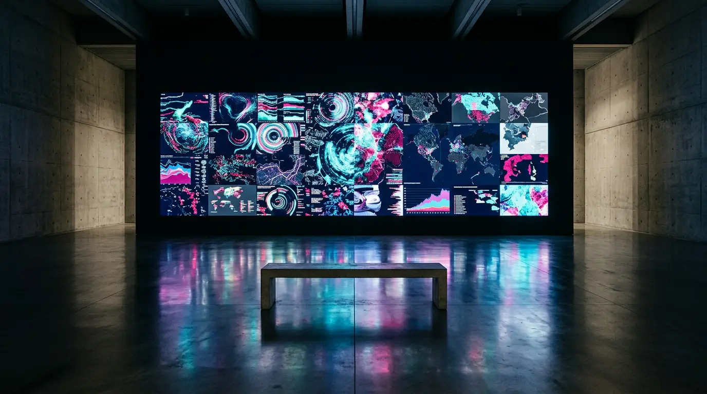Dataland ignora profundidade e transforma arte em espetáculo de dados — e lucro