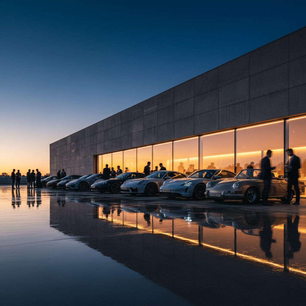Para a Porsche, a garagem é um clube social