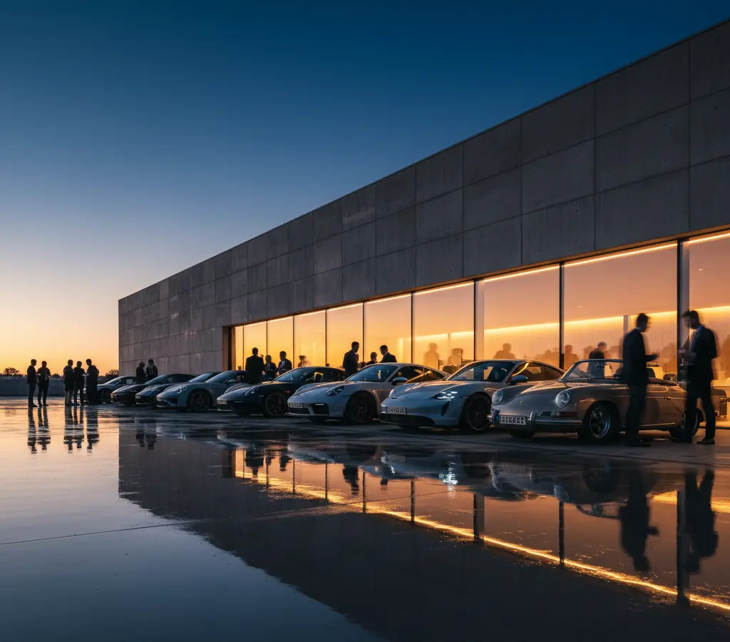 Para a Porsche, a garagem é um clube social