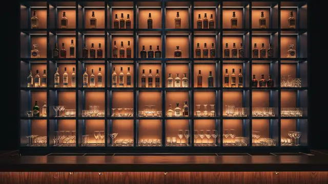 Josh Greenspan usa móveis modulares para criar lounge de coquetéis em NY