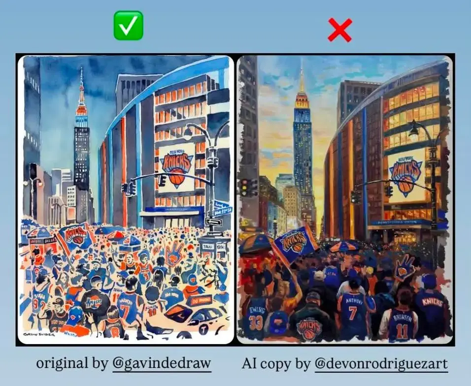 Gavin Snider acusa Devon Rodriguez de plagiar obras sobre o New York Knicks