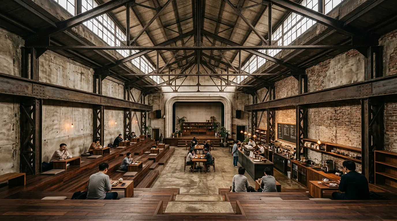 Studio We Live revitaliza cinema dos anos 50 em Chongqing — e preserva memórias industriais