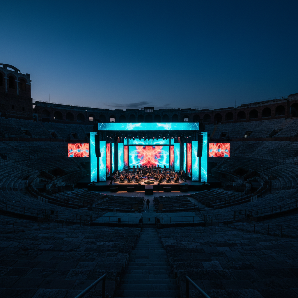Vivaldi, Paganini e um banho de LED na Arena di Verona
