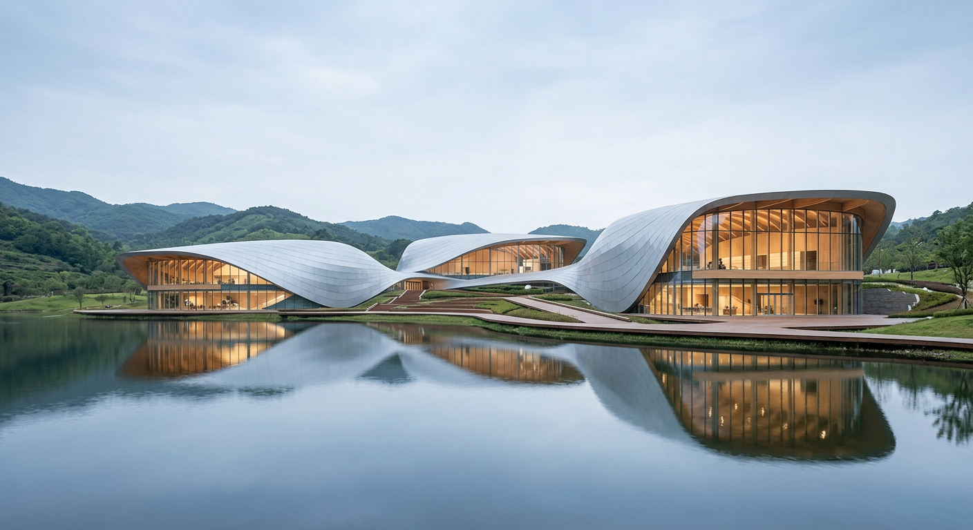 ZHA entrega centro cultural em Guangdong com design inspirado na ópera cantonesa