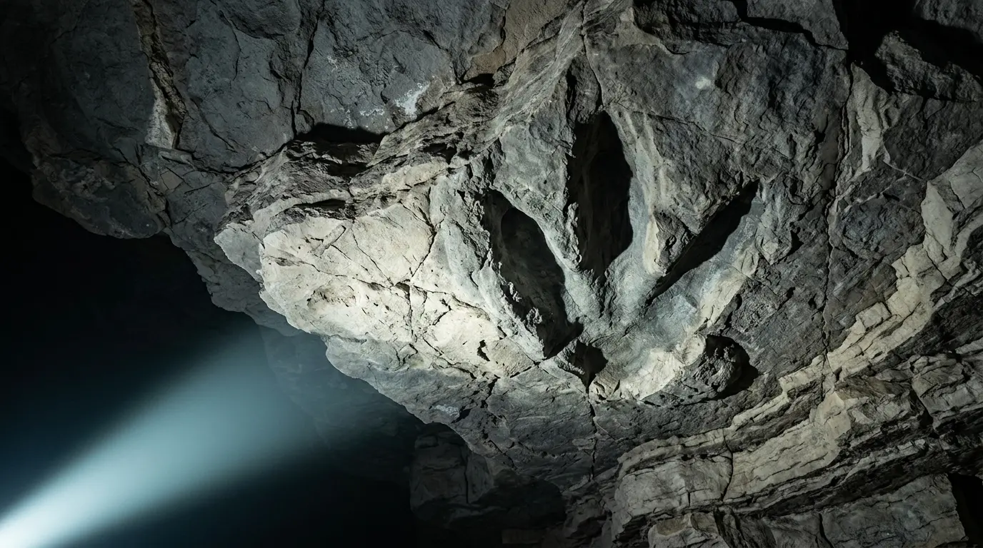 Paleontólogos encontram pegadas de dinossauros no teto de caverna na França