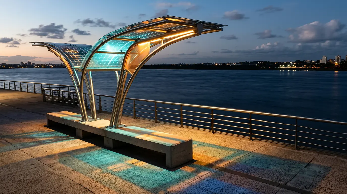 Main Light redefine o design urbano em Frankfurt — a luz que brota do sol