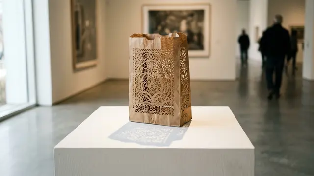 Jasmin Sian transforma sacolas de papel em arte detalhista no Whitney Biennial