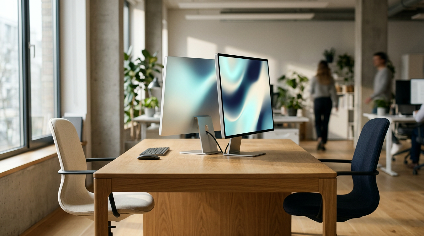 Philips lança monitor de tela dupla para ambientes colaborativos