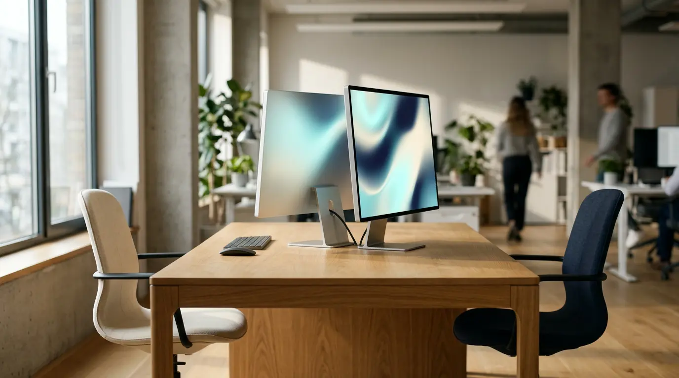 Philips lança monitor de tela dupla para ambientes colaborativos