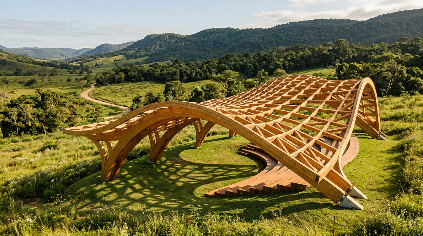 Studio Gang redefine a cenografia cultural com madeira maciça no Hudson Valley