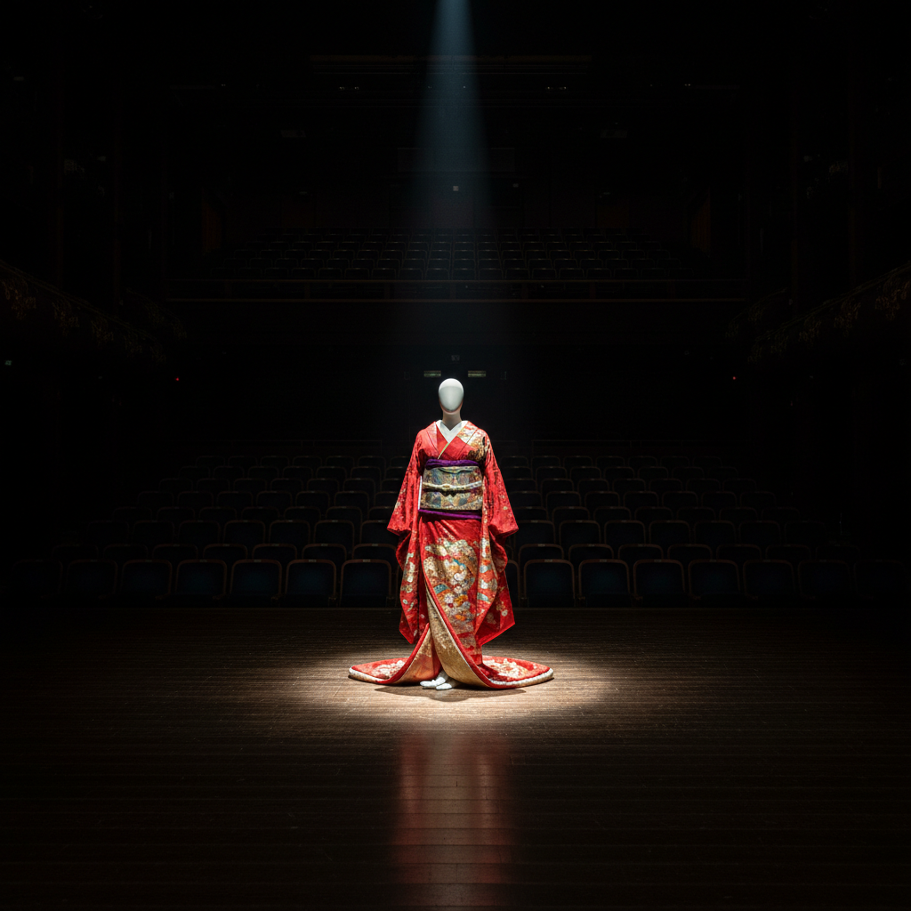 Um palco em silêncio para recontar a história do Kabuki