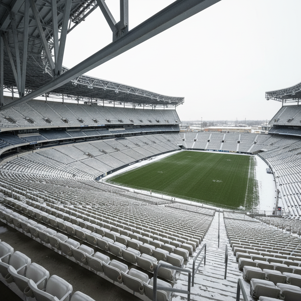 O estádio que abraça a neve e divide a torcida