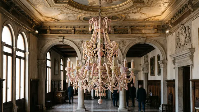 Simone Post transforma doces em arquitetura efêmera no Palazzo Contarini Polignac