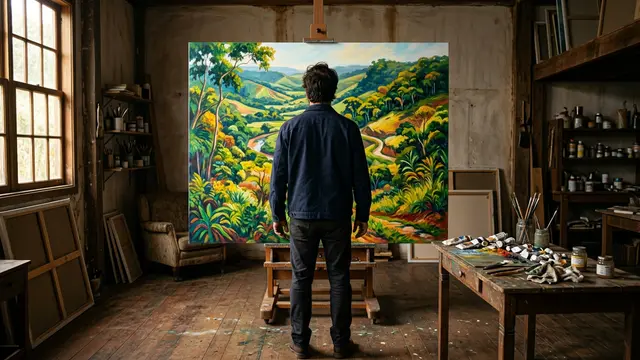 David Hockney retorna à pintura com vigor renovado em Bridlington