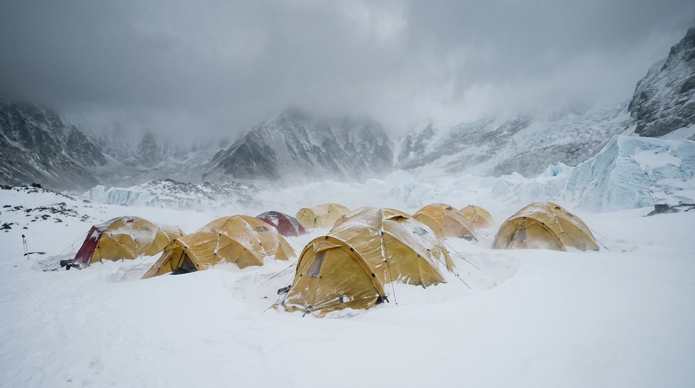 Everest encerra temporada oficial — mas quatro escaladores permanecem presos no Campo 2