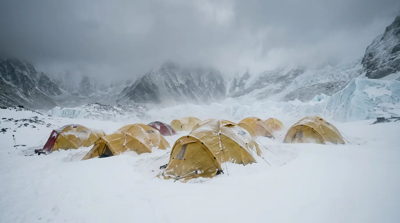 Everest encerra temporada oficial — mas quatro escaladores permanecem presos no Campo 2