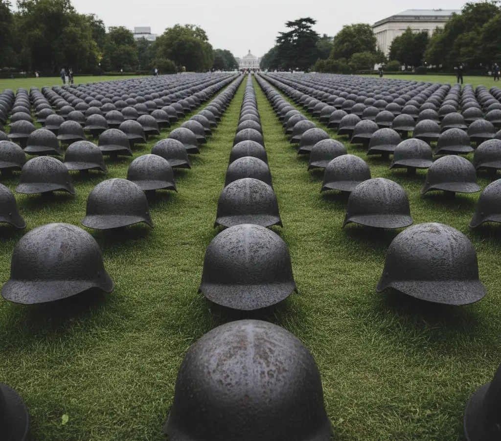 Ai Weiwei usa 500 capacetes de ferro para criticar guerra em Sydney