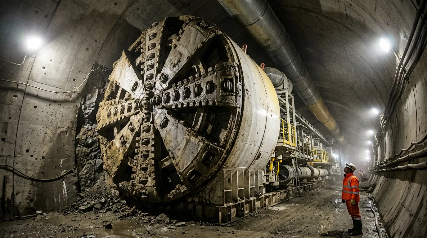 Tuneladora gigante da China cruza o Yangtsé e redefine limites da engenharia ferroviária