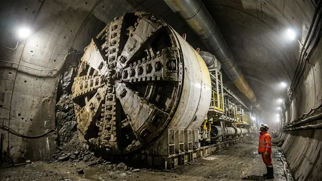 Tuneladora gigante da China cruza o Yangtsé e redefine limites da engenharia ferroviária