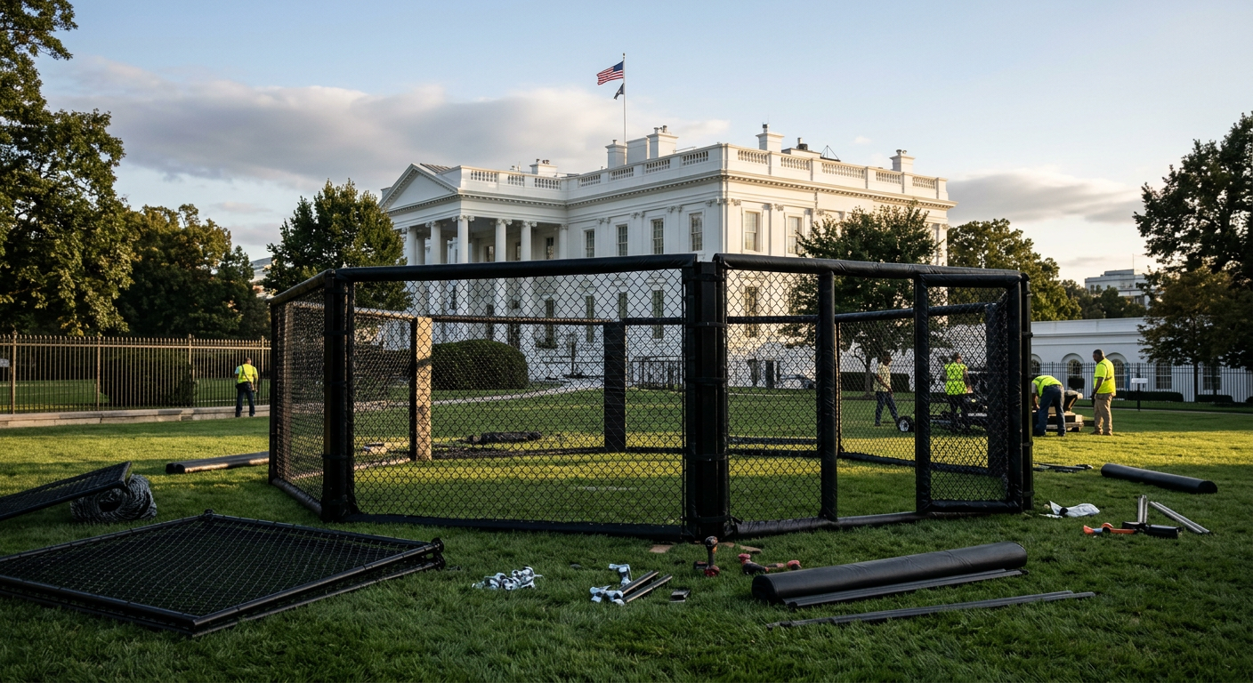 Trump constrói arena de MMA na Casa Branca — e aposta em evento para reconquistar jovens