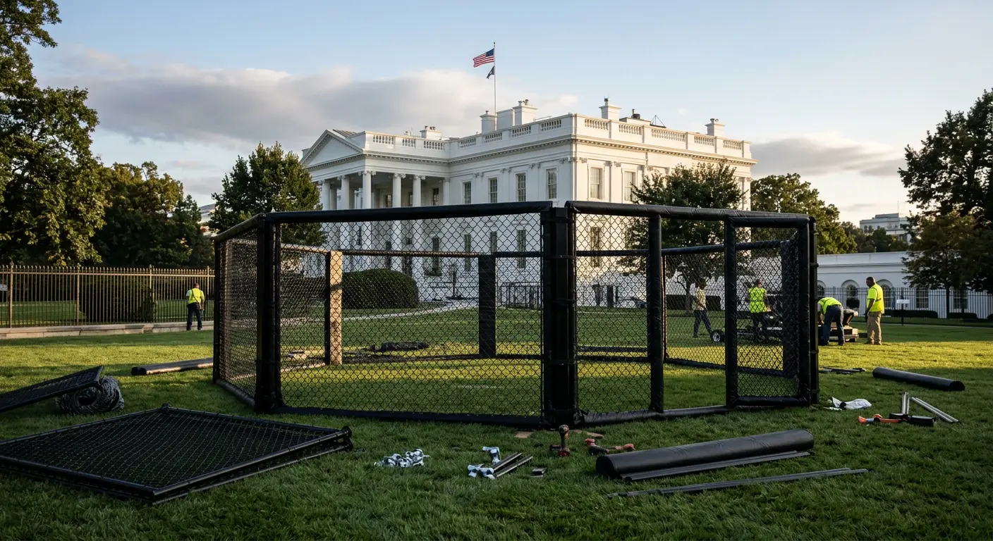 Trump constrói arena de MMA na Casa Branca — e aposta em evento para reconquistar jovens