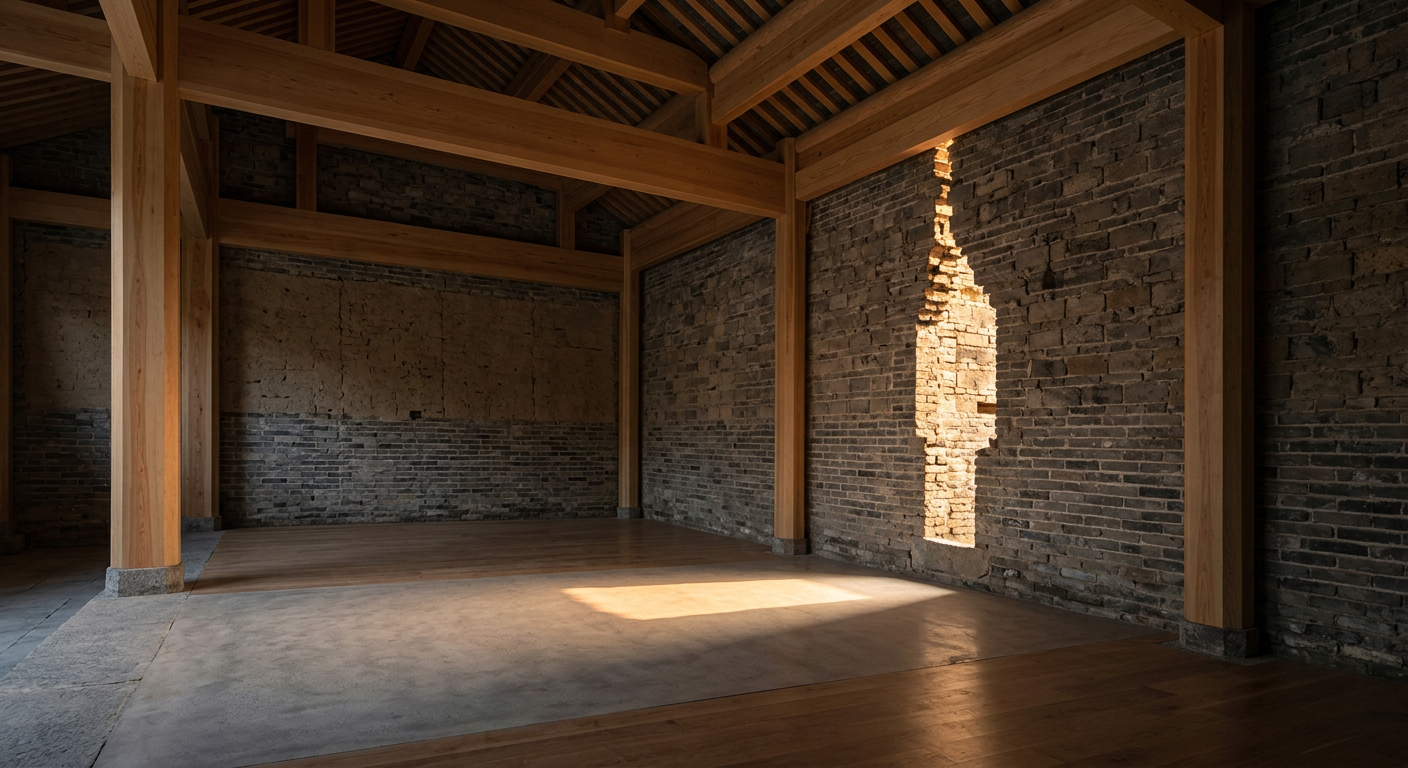 Atelier Wen'Arch resgata ruína da dinastia Qing em Huizhou — e a transforma em santuário de luz