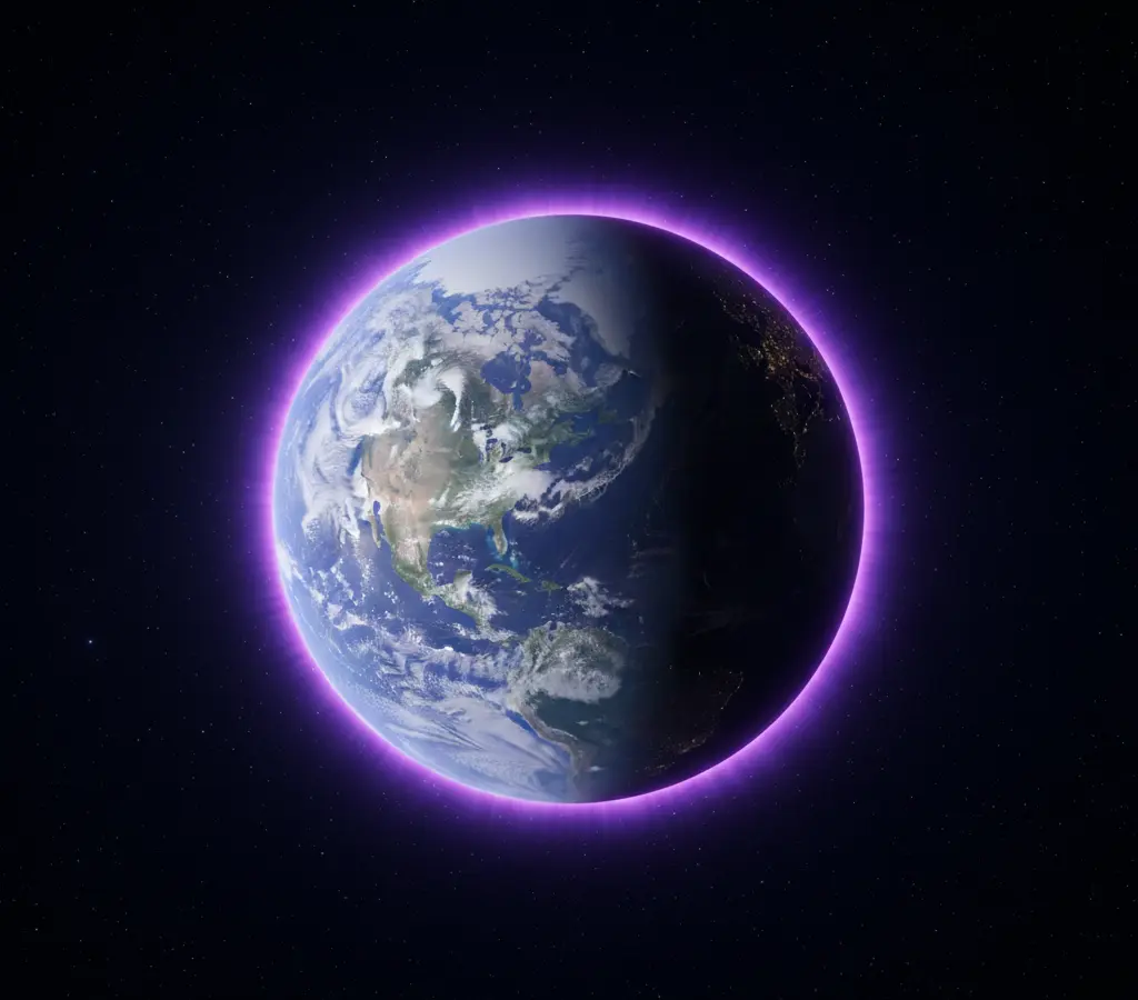 Satélite SMILE revela oval de auroras completo em ultravioleta