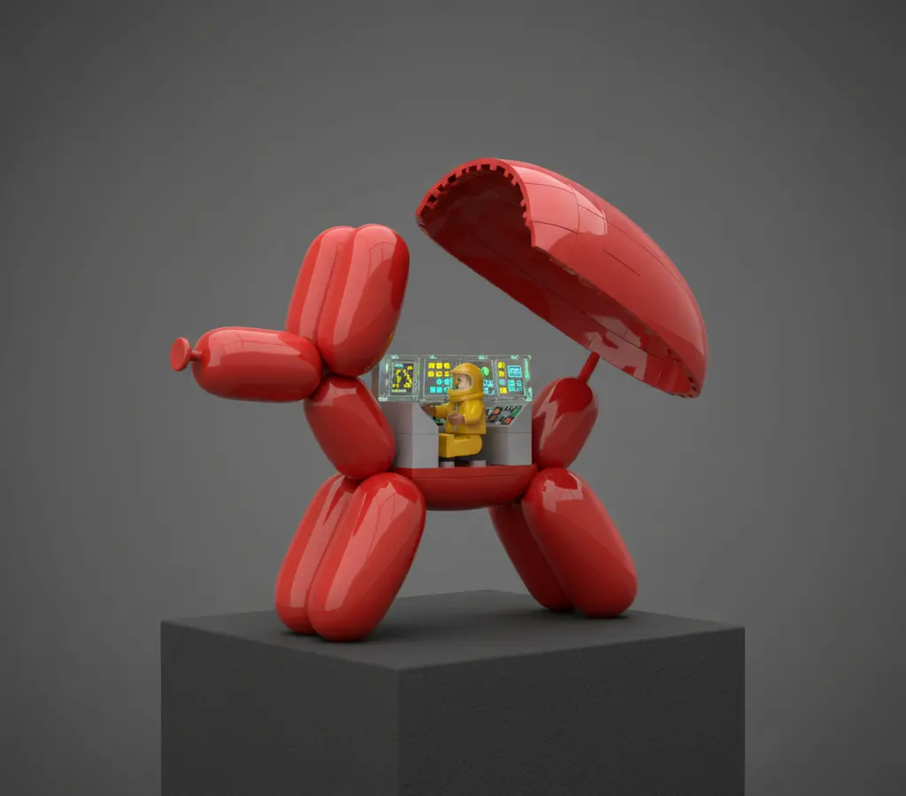 Jeff Koons, para montar: a arte pop encontra seu manual de instruções