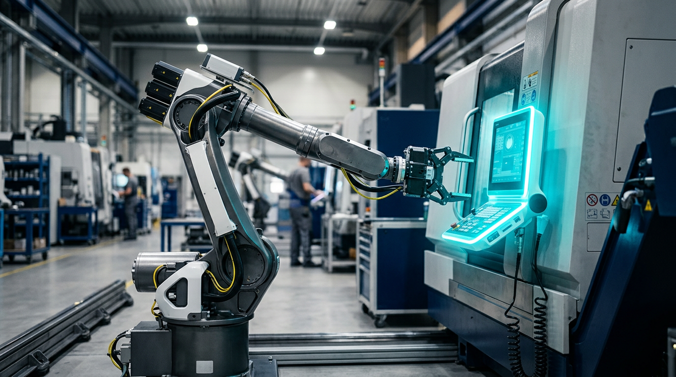 O avanço do software na integração de braços robóticos a máquinas CNC