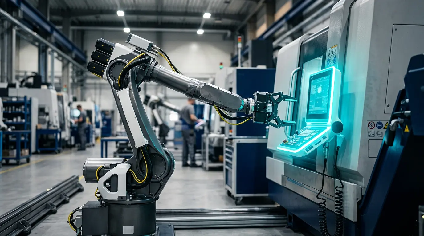 O avanço do software na integração de braços robóticos a máquinas CNC