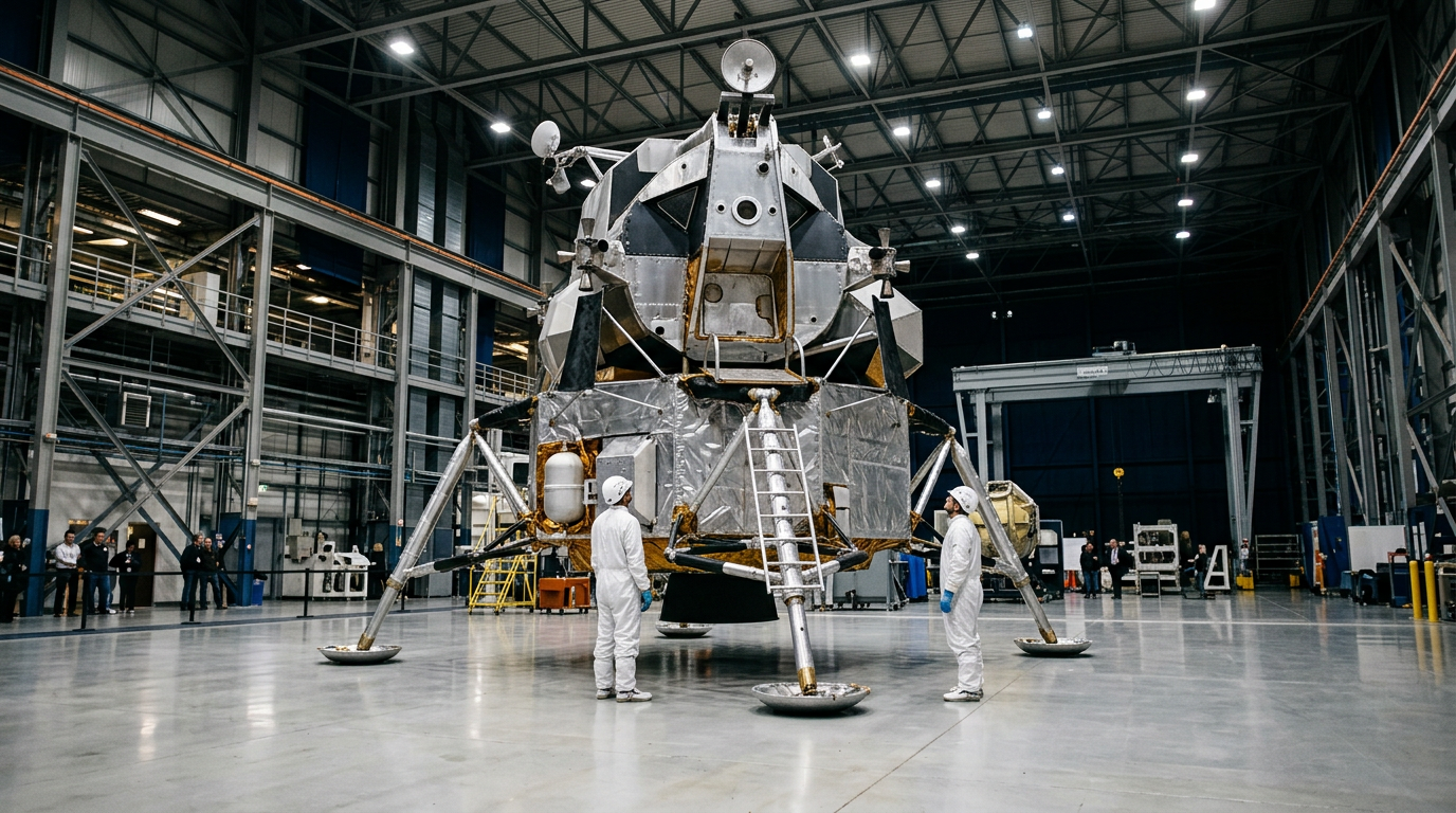 Blue Origin instala módulo lunar na NASA — astronautas iniciam treinos para 2028
