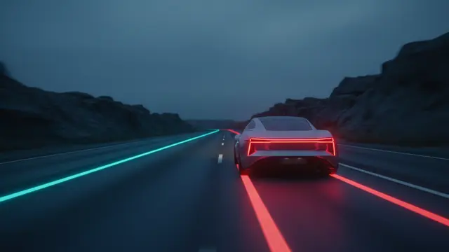 O carro elétrico acelera, mesmo com o freio de mão americano