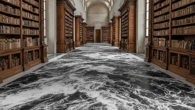 JR inunda o Vaticano: o dilúvio da arte contemporânea chega à biblioteca