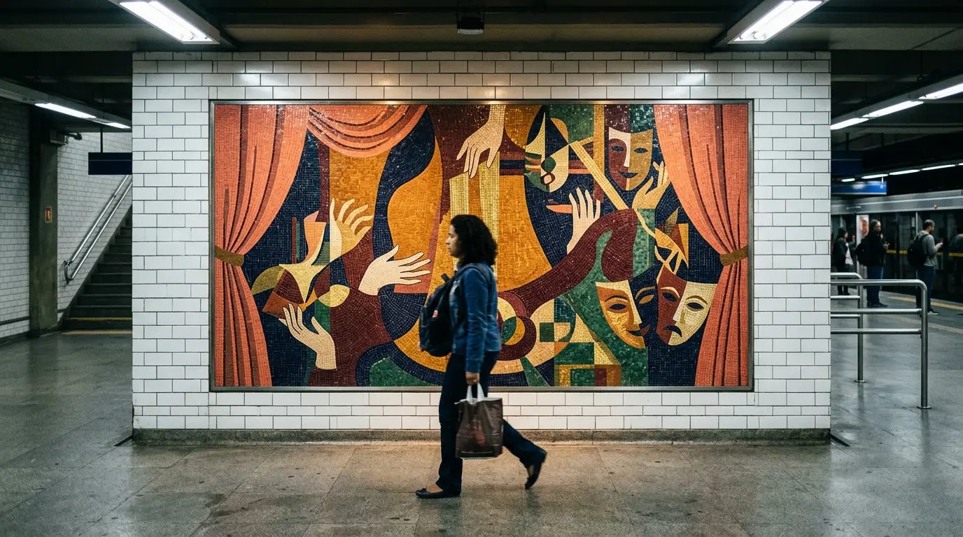 Mosaicos no metrô de Nova York resgatam legado teatral de Flatbush