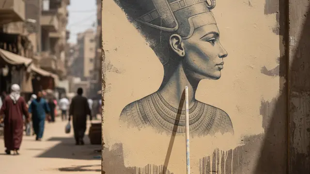 Cairo apaga mural de Nefertiti após polêmica sobre tom de pele