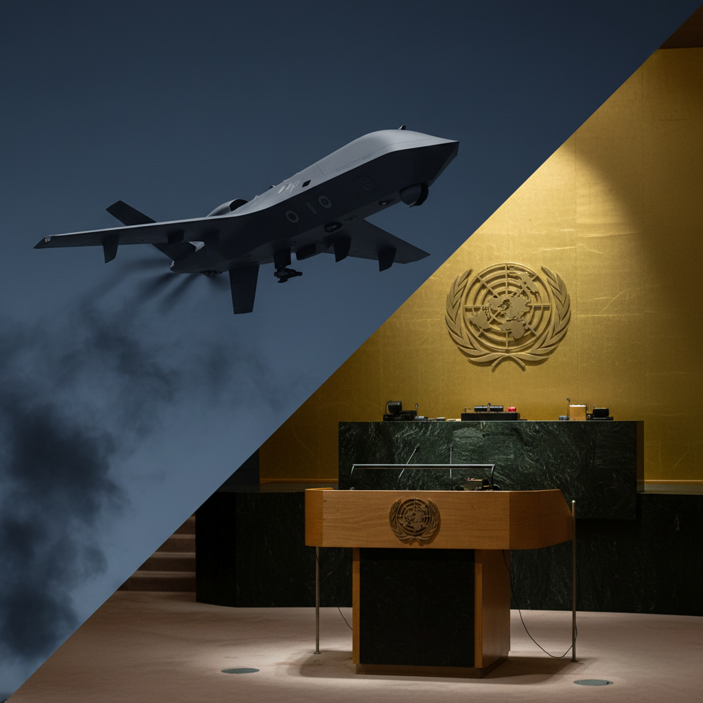 Rússia ataca Kiev com drones horas antes de Zelenski discursar na ONU