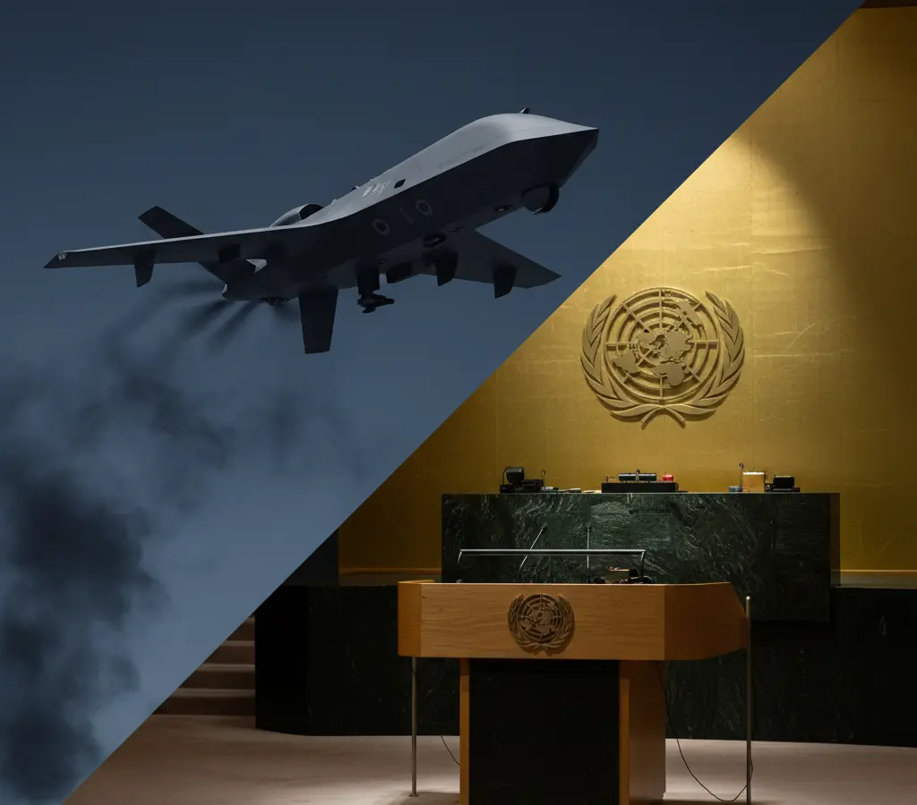 Rússia ataca Kiev com drones horas antes de Zelenski discursar na ONU