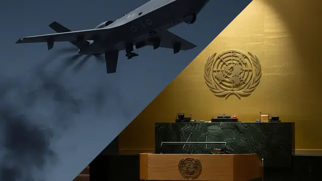 Rússia ataca Kiev com drones horas antes de Zelenski discursar na ONU