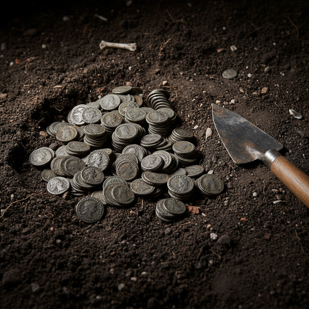 Detectorista amador encontra 934 moedas romanas de prata na Alemanha