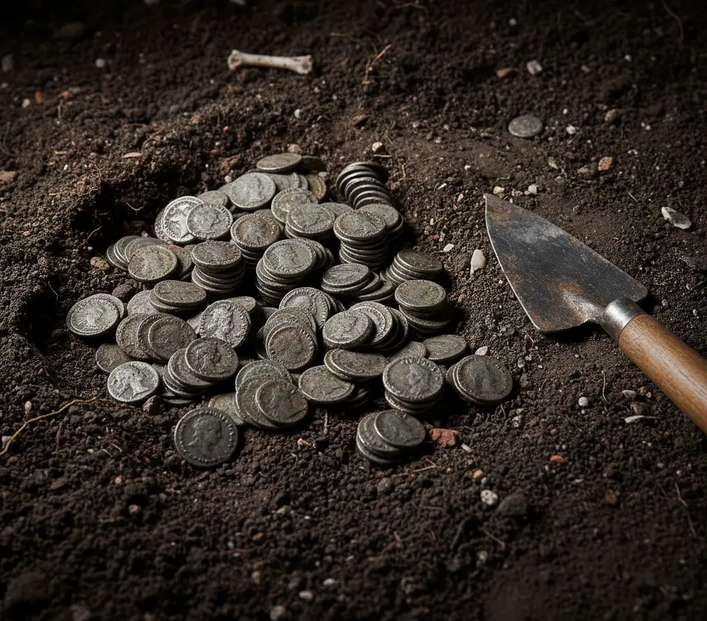 Detectorista amador encontra 934 moedas romanas de prata na Alemanha