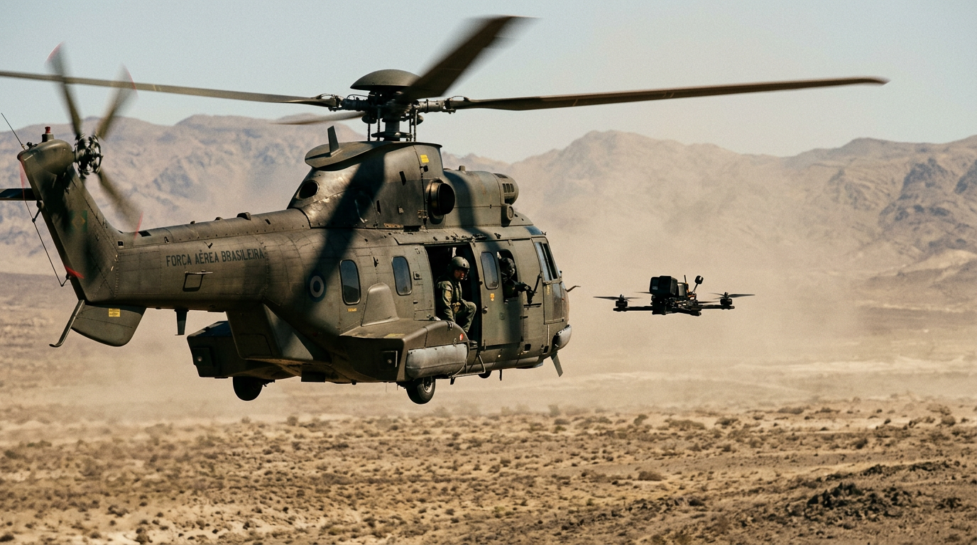 Marines testam helicópteros como centros de comando para drones FPV em voo