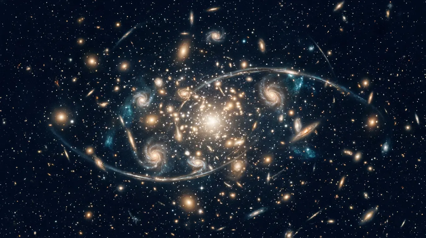 Hubble revela aglomerado MACS0329-0211 — um laboratório natural no espaço profundo