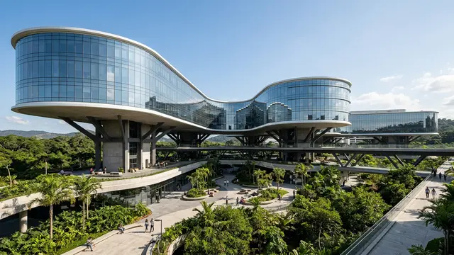 MAD Architects redefine a sede da Tencent com campus suspenso em Shenzhen
