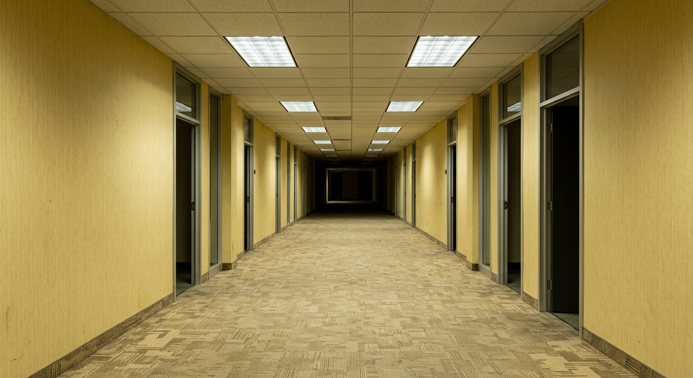 Arquitetura do medo — como o design de interiores molda o horror em Backrooms