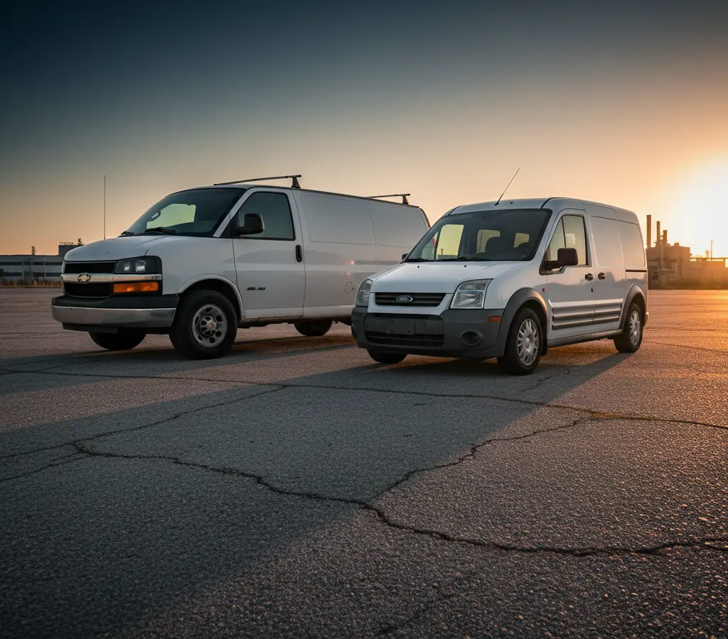 Vans usadas: Chevy Express 2004 ou Ford Transit 2011 para seu negócio?