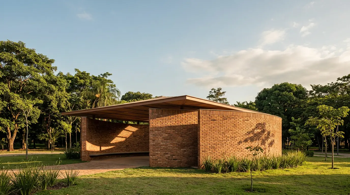 Theaster Gates e Studio Zwede revitalizam Freedmen's Town com pavilhão de tijolos históricos