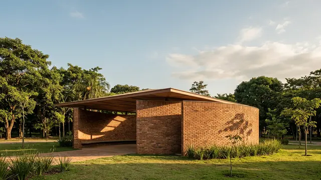 Theaster Gates e Studio Zwede revitalizam Freedmen's Town com pavilhão de tijolos históricos